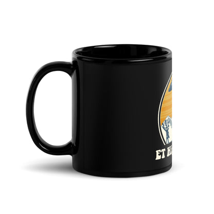 ET Highway Cattle Abduction Black Glossy Mug