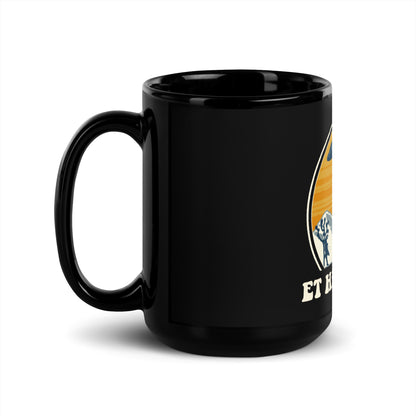 ET Highway Cattle Abduction Black Glossy Mug