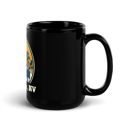 ET Highway Cattle Abduction Black Glossy Mug